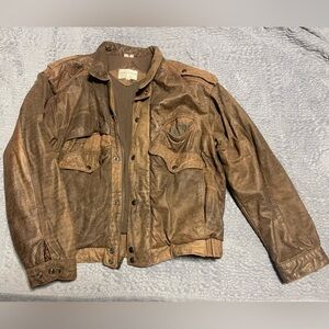 Charles Klein Brown Leather Jacket